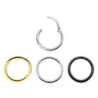16GA 14GA Seamless Hinged Segment Rings Nose Lips Nipple Septum Nose Piercings