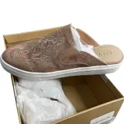 Steve Madden Natural Comfort Lora Embroidered Slip On Mule Clogs 9