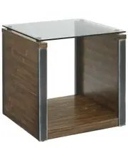 Progressive Furniture Midtown Glass Top End Table