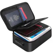 Portable Fireproof Safe 3-Layer Box Transportation For Docs Media Valuables