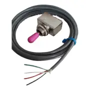 3-way Box Switch w/ 5 ft 4 Conductor Shielded Wire Chrome / Purple Tip