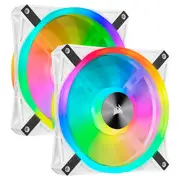 Corsair QL140 ARGB 140mm 2 Pack with Lighting Node Core White