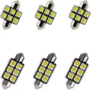 8X-SPEED 6PCS Led Interior Light Bulb 5050 Chip Fit for Hyundai Accent MK3 2006–2011 Done Read Glove Box Trunk Vanity Mirror Sun Visor Light