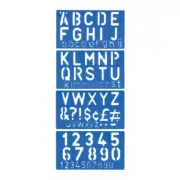 Plastic Sign Writing Stencil Kit Letters & Numbers Alphabet Upper Case (50mm)