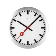 NeXtime White Station Stripe 19cm Wall Hanging Analogue Clock Round Home Decor