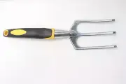 Weeder Simple Tool Three-Pronged Yellow Plastic Handle