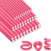 WALFESHOO 10PCS Pink Flexible Curling Rods Hair,Twist Flexible Rods Hair Curl...