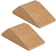 Barbuly 2PCS Cork Squat Wedge Block Non Squat Ramp,Squat Platform for Heel Elevated Squats and Calf Raises,Slant Board