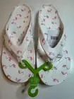 WOMEN'S CROCS WHITE/PINK FLAMINGO KADEE II FLIP FLOP BEACH/POOL SANDAL Size 10