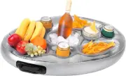 Inflatable Floating Drink Holder, 8 Holes Pool Food Drink Tray,Versatile Floatin