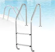 Swimming Pool Ladder,Heavy Duty Above Ground Pool Stair,with Preventing Slips Pedals,for Swim Gym and in Groundc,Bearing Weight 250kg(2 Steps)