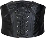 [Generic] Women Corset Belt Elastic Wide Waist Belt Tied Lace-up Cinch Belt Pirate Corset Belt Renaissance for Costume