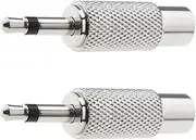 SING F LTD 2PCS 3.5mm Mono Male to RCA Phono Female Adapter Audio Adapter Nickel-Plated Connector for Home Theater Application Camera Headphone Amplifier