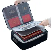 Three Layer Passport Document Certificate File Organiser With Lock Filing Boxes