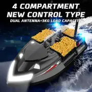12000mAh 2 Batteries GPS RC Bait Boat for Fishing Fish finder 500M Range 4 HOURS Last Max3KG Load Birthday Christmas Gift COL Black