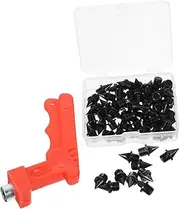 YARNOW 1 Set Carbon Spikes for Running Shoes Golf Spikes Wrenches Shoe Crease Protector Golf Cleat Removal Tool Torque Spikes Track Spikes for Shoes Black Carbon Steel