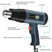 Electric Hot Air Gun Thermoregulatory EU Shrink Wrapping Thermal Tool 220V 2000W
