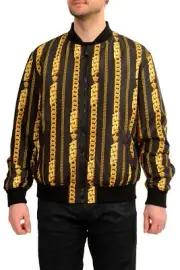 Versace Men's Reversible Full Zip Padded Bomber Jacket US XL IT 54