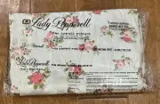 Vintage Lady Pepperell Double Fitted Percale Sheet Pink Roses New Open Package