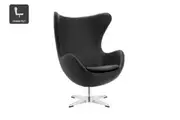 Matt Blatt Arne Jacobsen Egg Chair Premium Replica (Black Bonded Leather)