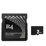 R4 Game Card+2GB Memory Card compatible Burning Card Wood/ Dual Core compatible NDSL First Generation R4 Game Card-B8 black
