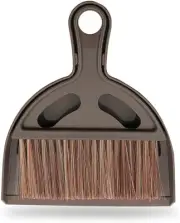 Mini Broom and Small Dustpan Brush - Dustpan, Brown