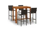 vidaXL Garden Bar Set 5/7 Piece Bistro Pub Table Chair Stool Multi Colours