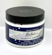 BATH & BODY WORKS AROMATHERAPY BALANCE JUNIPER + CORIANDER CLAY BODY SCRUB NEW