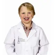 Aeromax Jr. Stem Lab Coat White 3/4 Length Size 12/14