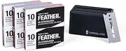 60 Feather FHS-10 Japanese Steel Razor Blades - Refill for OneBlade Core, Hybrid, & Genesis Razors - Single Blade Razor