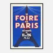 Galrie Vintage La Foire de Paris Poster - Iconic French Event Art Print, Black Frame, 50 x 70cm (20 x 28inch)