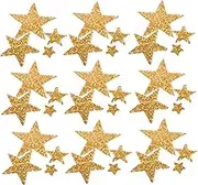DOITOOL 60pcs Adhesive Star Patches for DIY Craft Projects Sparkling Rhinestone Appliques for Clothing Jackets Hats and Bags Stylish and Durable Star Shape Decorations
