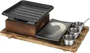 Japanese Tabletop Grill, Portable Barbecue Set, Barbecue Grill, Alcohol Stove Heating, Suitable for Indoor Dining Table, Camping [Energy Efficiency Class A]
