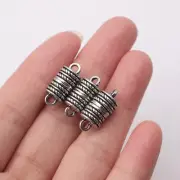 5Sets Antique Silver Strong Magnetic Clasp Connectors Jewelry Bracelet Findings
