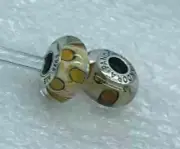 2 X GENUINE PANDORA 925 ALE RETIRED CLOUDED LEOPARD CHARMS