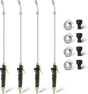 Saillong 29 Inches Sprayer Wand, Adjustable Universal Sprayer Match 3/8'' Hose, Stainless Steel Replacement Sprayer Wand with Shut Off Valve(4 Pack)