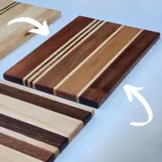 Cutting Board 144, Mahogany, Maple, Cherry, Walnut, 12 7/8 x 9 x 5/8