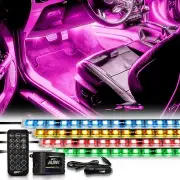 OPT7 Full Color LED Interior Car Kit Under Dash Footwell Seats Inside Lighting