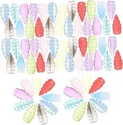 [GRADENEVE] 100pcs Leaf Charm Pendants Diy Jewelry Making Glass Leaf Charms for Necklaces Bracelets