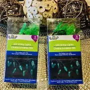 Green Leaves Garden Leaf Spring Summer String Lights Set