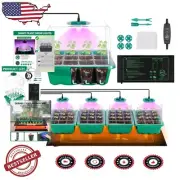 Durable Seed Germination Kit with Grow Lights and Heat Mat - 4 Trays Included