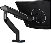 Monitor Arm Single Monitor Mount Arm, Supports 17-42" Screens and 33 lbs, Adjustable Gas Spring Mount with 31 RGB Lighting Modes and USB Port, C-Clamp & Grommet Monitor Mount(Black)