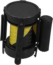 Retractable Belt Barrier with Case Yellow and Black Stripes Safety Barrier for Crowd Control Traffic Management and Construction Site Use Fits Pipes