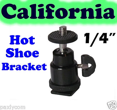 Standard 1/4'' Hot Shoe Mount Adapter Holder Flash LCD Monitor Magic Arm Metal