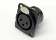 (100 PACK) PROCRAFT PXLRFP-B "D" Type Panel Mount XLRF Connector w/ Black Shell
