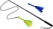 PENIKOKO 1Set Dog Teaser Stick for Interactive Play Dog Training Pole with Elastic String Engaging Outdoor for Dogs Promotes Exercise Hunting Instincts for All Breeds
