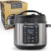 [CROCK-POT] Express Easy Release Pressure Multi-Cooker | 15-in-1 Cooker, Slow Rice Cooker and More 7.6 L (12+ People) Stainless Steel Pot Hand-Safe Steam Dark (CPE310)