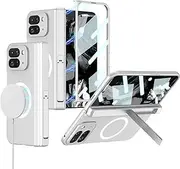[RUNGOS] Magnetic for Google Pixel 9 Pro Fold Case MagSafe, with Hinge Protection & Screen Protector & Hidden Phone Stand [Military Grade Protection] All Inclusive Case for Google Pixel 9 Pro Fold, 2024