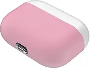 Air Smart Headphones Bluetooth Earphone for Apple AirPods Pro Two-Colors Wireless Earphone Protective Case(White Pink) (Color : White Pink)