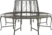 VRAXO Garden Half Round Tree Bench 160 cm Steel -20.3KG,313033